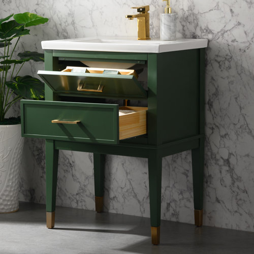 Everly Quinn Deon 24'' Freestanding Single Bathroom Vanity with